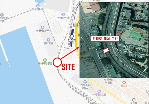 인천시, 폐선부지 개방해 개항광장 진입로 조성 완료