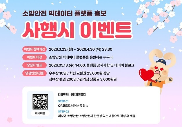 "소방안전 4행시 짓자"…소방청, 치킨·상품권 210명 증정