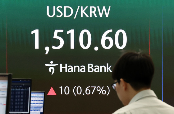 원·달러 환율 2009년 금융 위기 이후 처음으로 1510원 돌파
