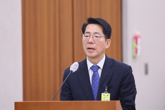 인사말하는 황종우 후보자