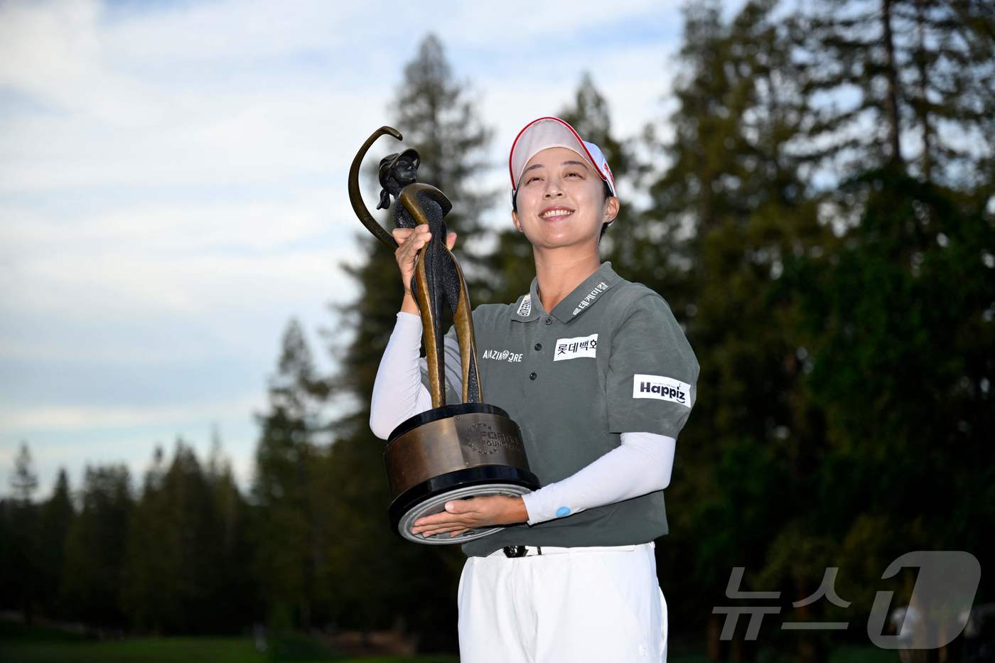 (AFP=뉴스1) 임세영 기자 = 김효주가 22일(현지시간) 미국 캘리포니아주 멘로파크의 샤론 헤이츠 골프 앤 컨트리클럽(파72)에서 열린 미국여자프로골프(LPGA)투어 포티넷 파 …