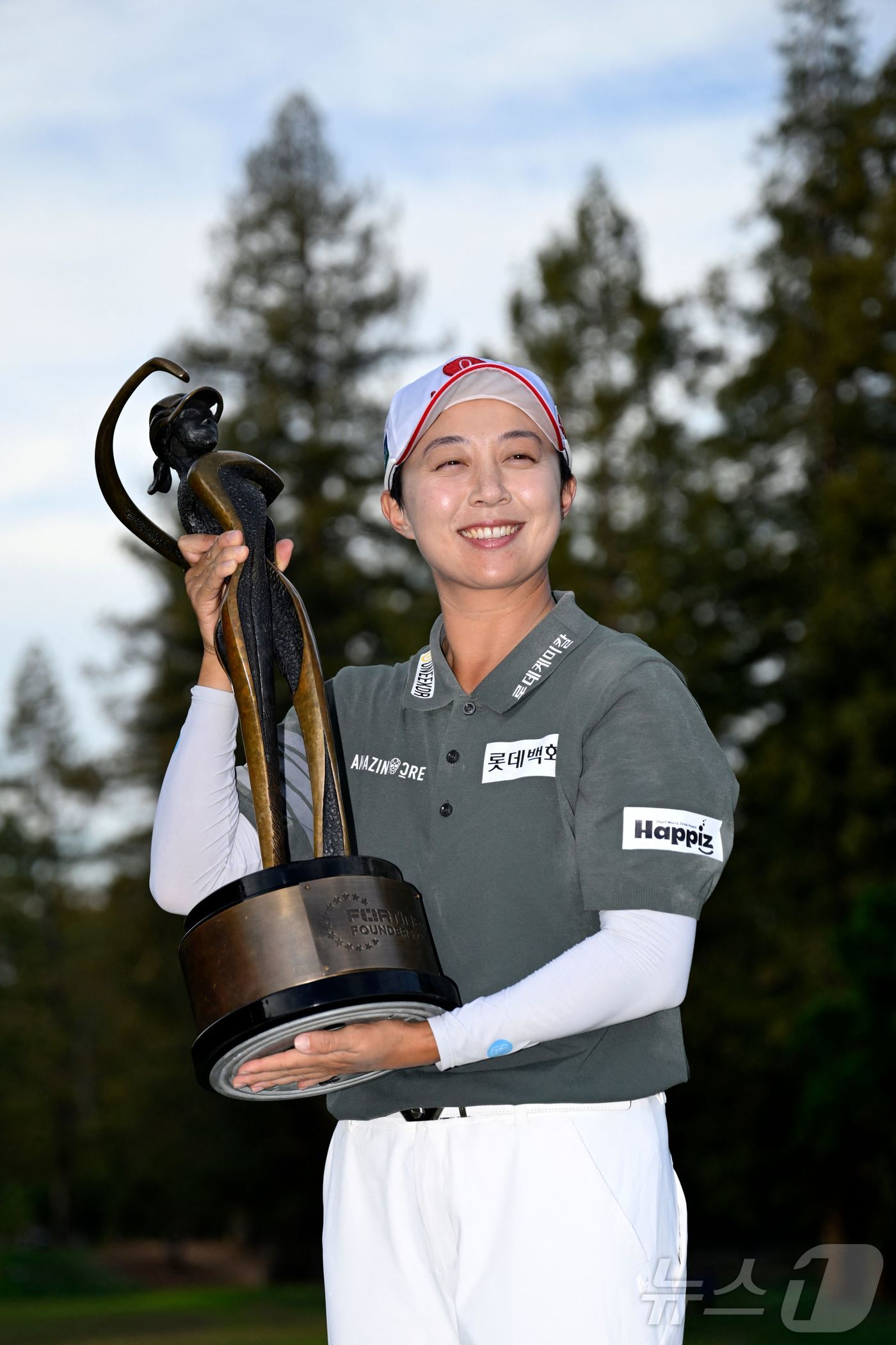 (AFP=뉴스1) 임세영 기자 = 김효주가 22일(현지시간) 미국 캘리포니아주 멘로파크의 샤론 헤이츠 골프 앤 컨트리클럽(파72)에서 열린 미국여자프로골프(LPGA)투어 포티넷 파 …