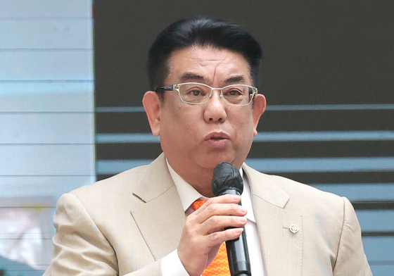 인사말 하는 모리타준 회장