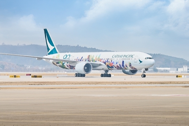 창립 80주년 캐세이퍼시픽 특별 도장기 공개…'인천~홍콩' 日 5회로 증편