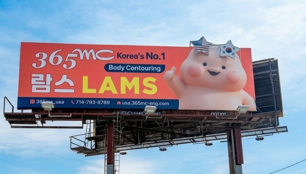 美 LA고속도로에 한글 '람스'와 태극기 등장…"K-의료 알린다"