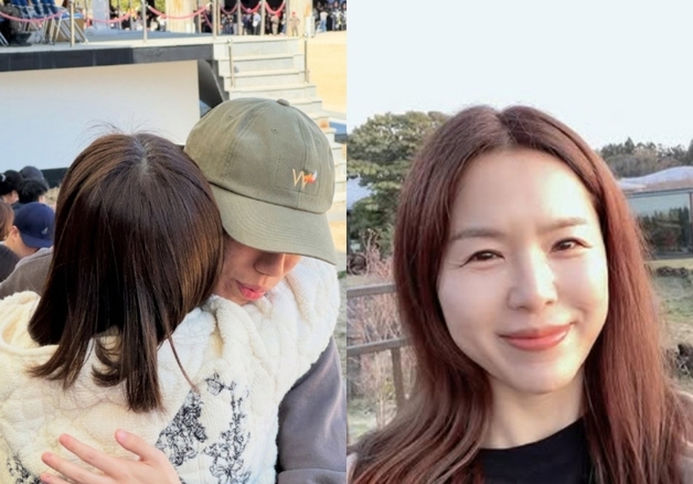 "눈물 터진 엄마 다독여줘"…김지선, '공군 입대' 듬직한 큰아들과 포옹