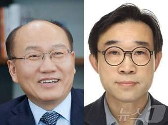 본문 이미지 - 한명호 전 LX하우시스 사장(왼쪽), 윤기철 현대리바트 사장(오른쪽)/뉴스1 DB