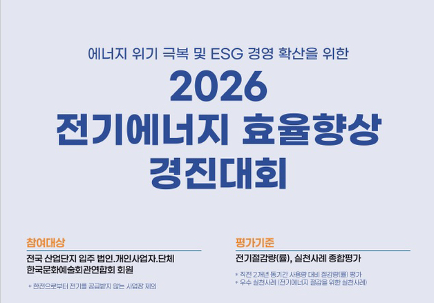 한전, 산업계·문화계 '전기에너지 효율향상 경진대회' 개최