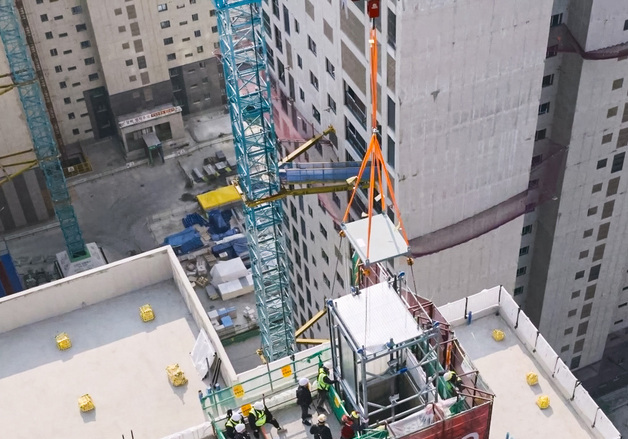 현대건설, 아파트 첫 모듈러 엘리베이터 적용…공기 40일 단축