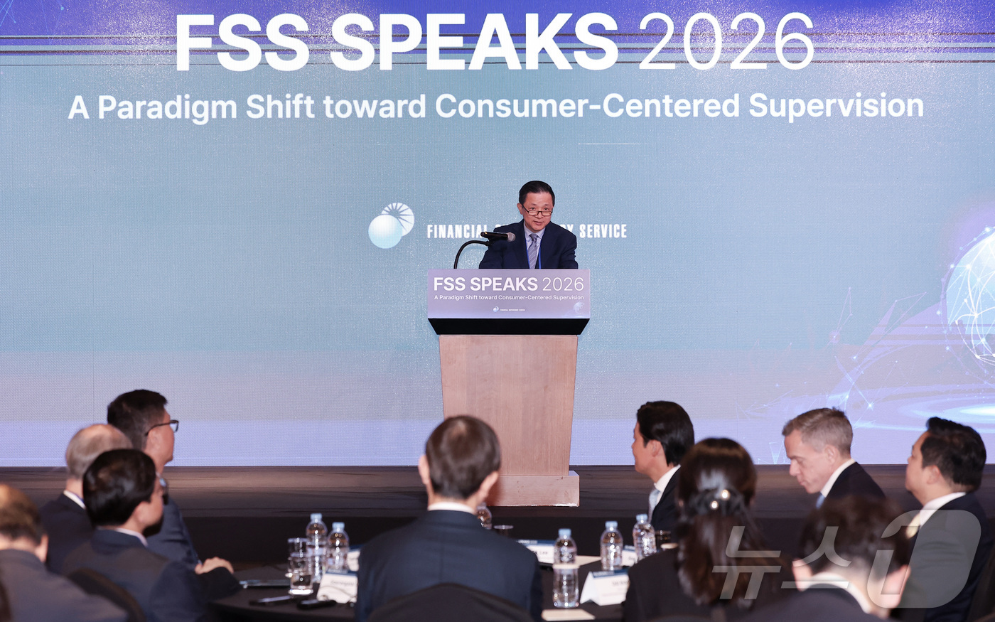 (서울=뉴스1) 김성진 기자 = 다이빙 주한중국대사가 25일 서울 영등포구 여의도 한국경제인협회에서 열린 외국계 금융회사 대상 연례 업무설명회인 'FSS SPEAKS 2026'에서 …