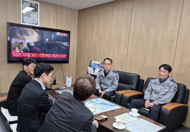 속초경찰서, 양양국제공항·남대천 벚꽃축제장 안전 점검