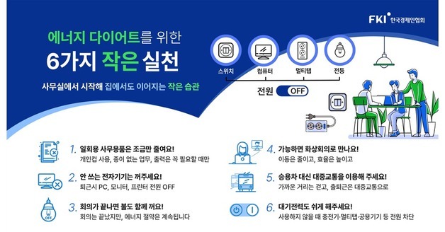 한경협, 회원사와 '에너지 효율 제고 캠페인' 추진