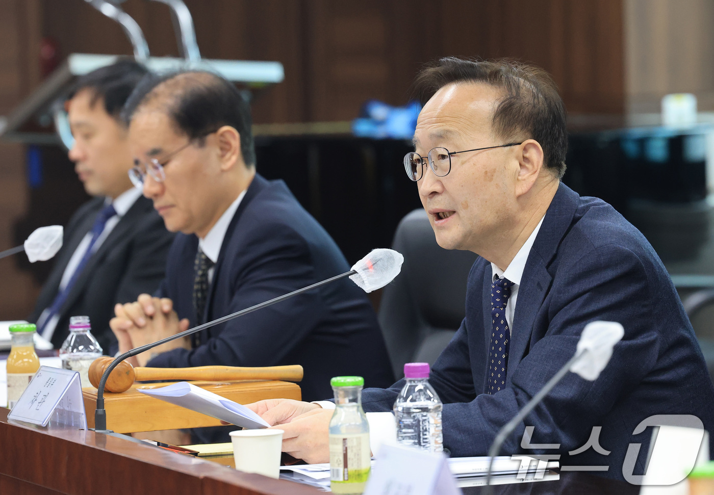 (서울=뉴스1) 임세영 기자 = 김남중 통일부 차관이 26일 서울 종로구 정부서울청사에서 열린 북한이탈주민 보호 및 정착지원협의회 전체회의에서 모두발언을 하고 있다. 2026.3. …