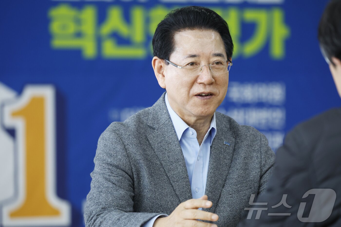 본문 이미지 - 김영록 더불어민주당 전남광주통합특별시장 후보 2026.3.26 ⓒ 뉴스1 김태성 기자