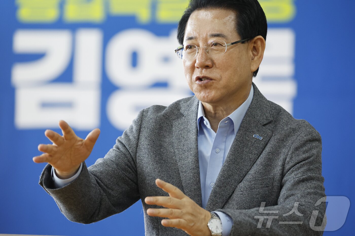 본문 이미지 - 김영록 더불어민주당 전남광주통합특별시장 후보 2026.3.26 ⓒ 뉴스1 김태성 기자