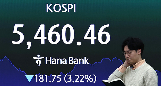 5400대로 밀려난 코스피