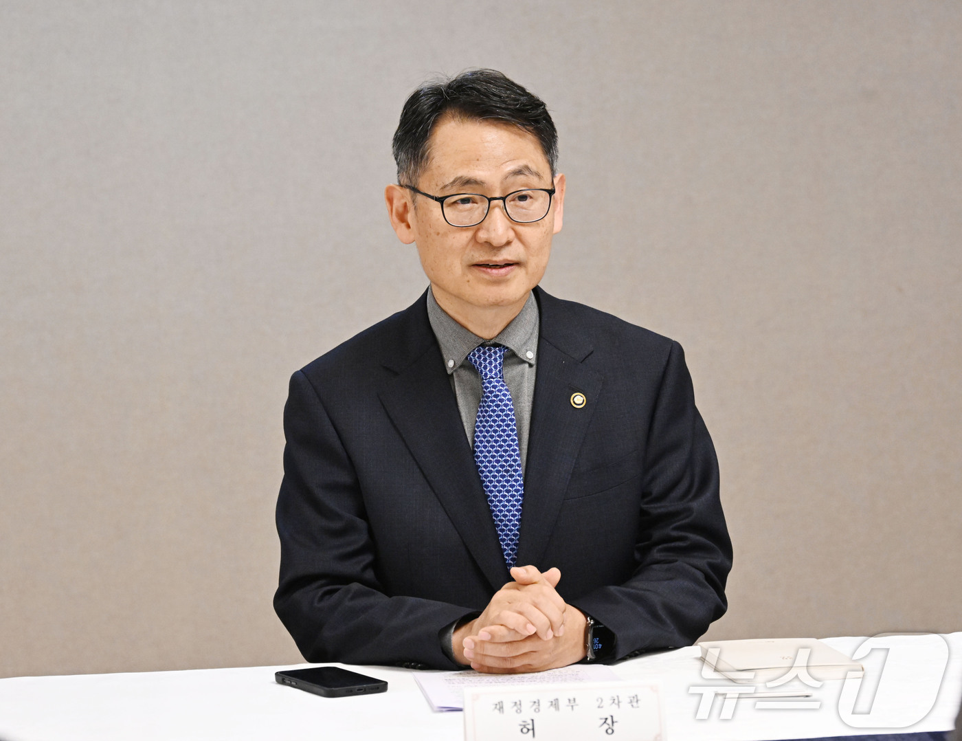 (서울=뉴스1) = 허장 재정경제부 제2차관이 26일 서울 종로구 정부서울청사에서 열린 수출기업 간담회를 주재하고 있다. (재정경제부 제공. 재판매 및 DB 금지) 2026.3.2 …