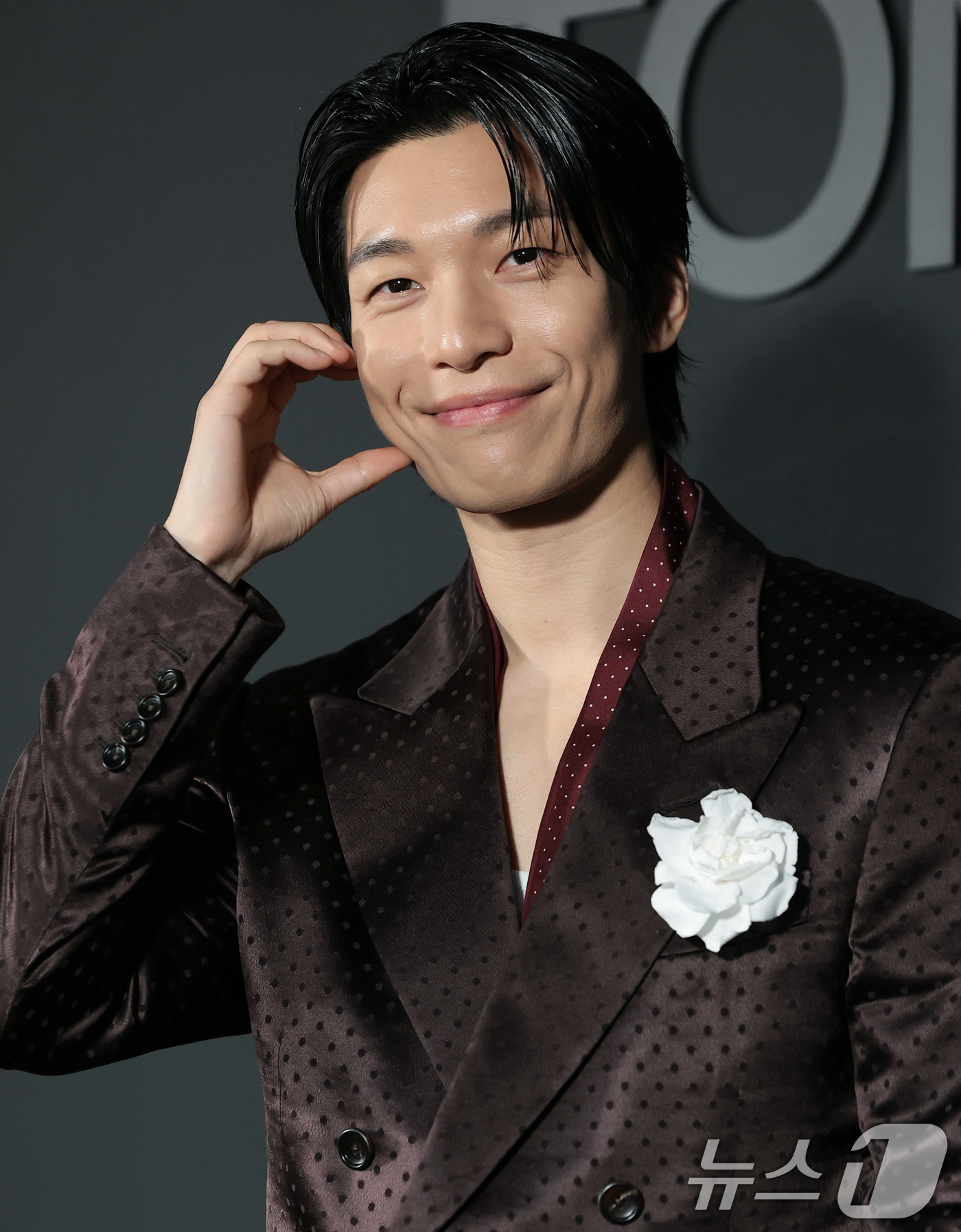 (서울=뉴스1) 권현진 기자 = 배우 위하준이 26일 서울 종로구 푸투라 서울에서 열린 톰 포드 뷰티 '블랙 오키드 리저브 코리아 행사'에 참석해 포즈를 취하고 있다. 2026.3 …