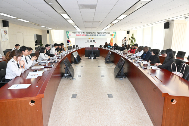 카메룬 대표단 14명 소방청 방문…119 구급체계 벤치마킹