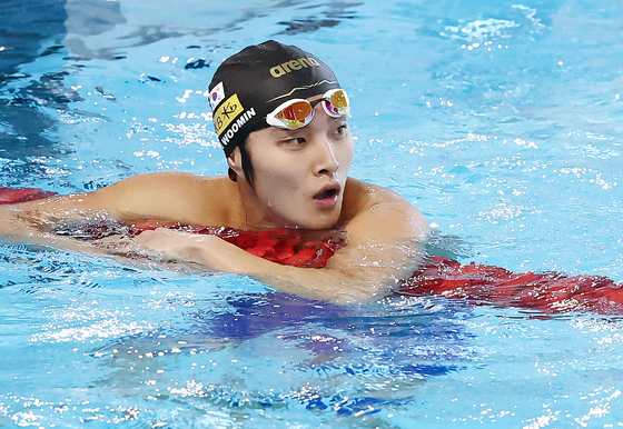 김우민, 자유형 400m AG 국가대표 선발전 1위 '3관왕'