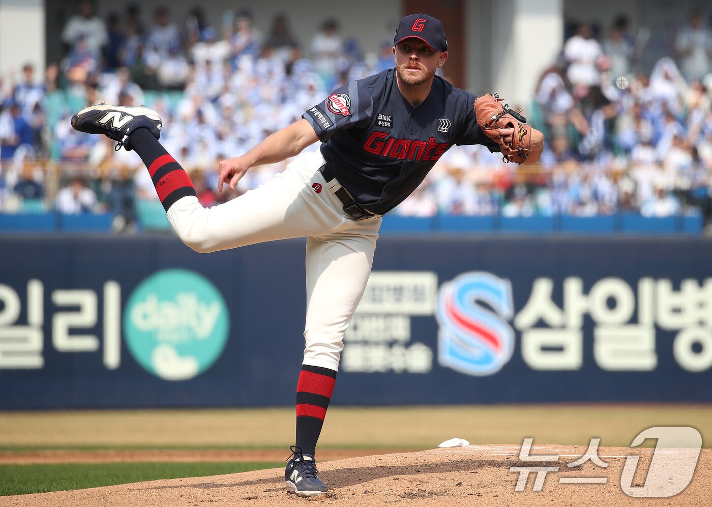 본문 이미지 - 롯데 자이언츠 제레미 비슬리. ⓒ 뉴스1 공정식 기자