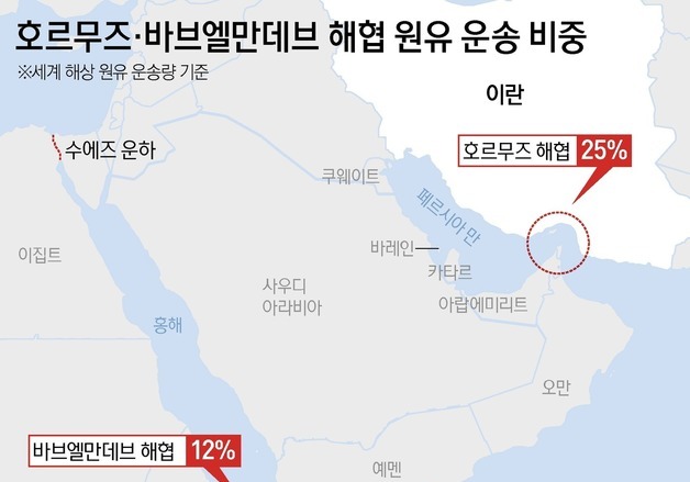 홍해 막히면 원유 수입 '대체 경로'도 차단…원유 공급 차질 '비상'