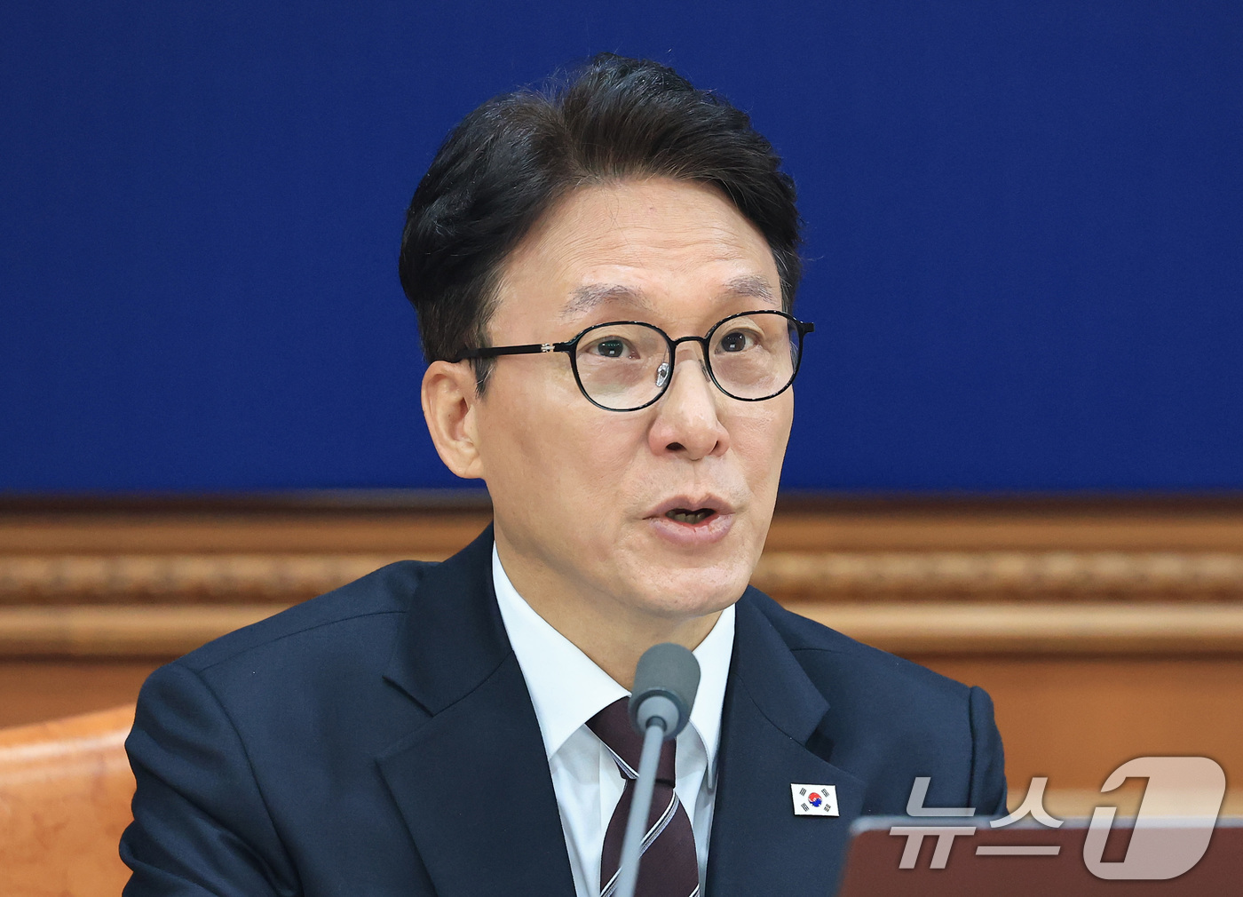 (서울=뉴스1) 임세영 기자 = 김민석 국무총리가 3일 서울 종로구 정부서울청사에서 열린 국무회의에서 모두발언을 하고 있다. 2026.3.3/뉴스1