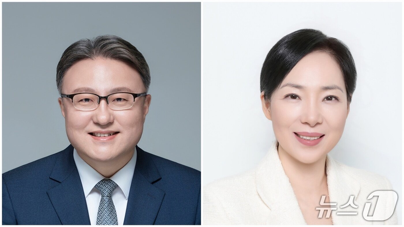 본문 이미지 - 왼쪽부터 이윤석, 신수정 예비후보. /뉴스1