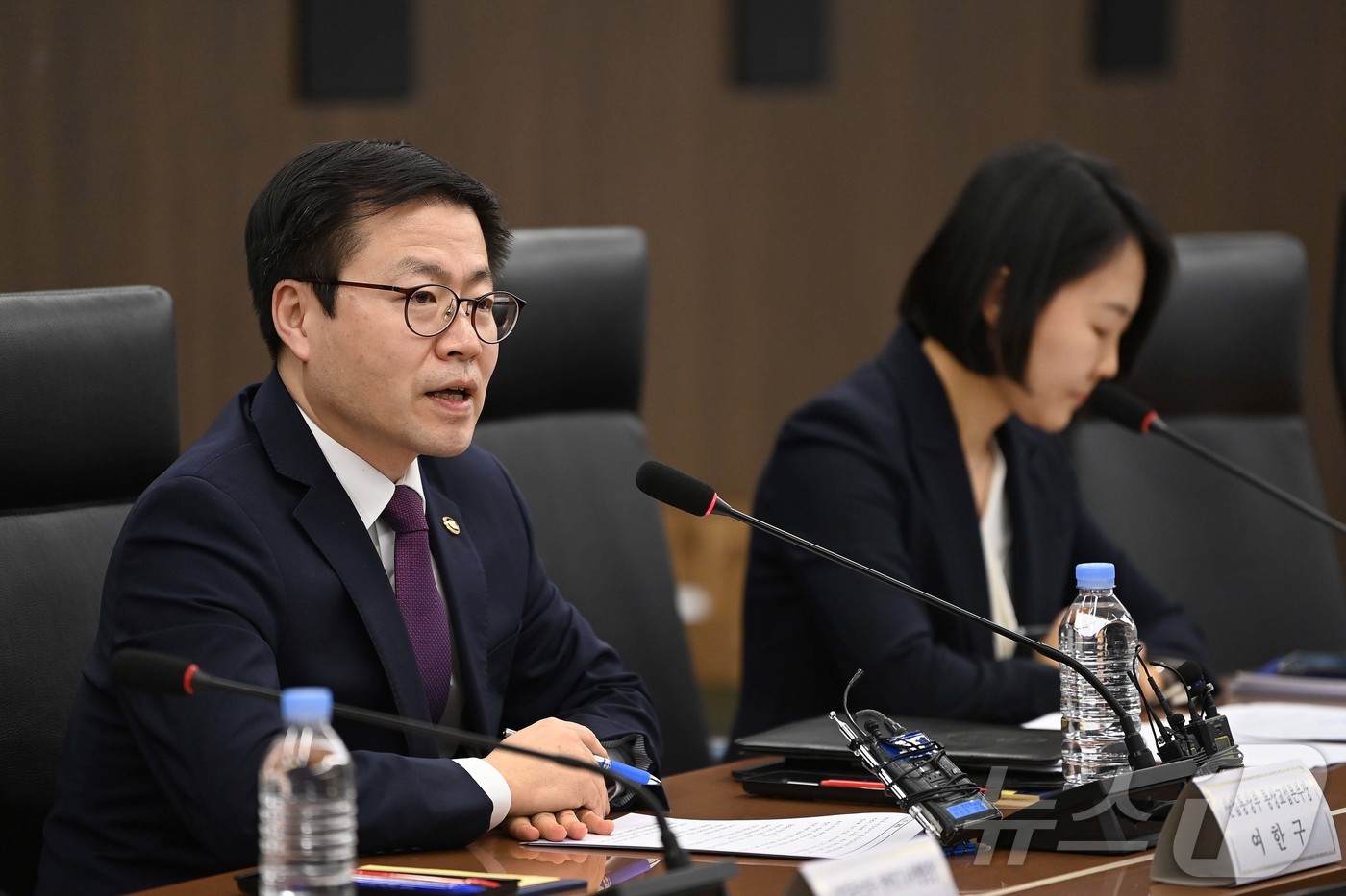 (서울=뉴스1) = 여한구 산업통상부 통상교섭본부장이 3일 오후 서울 중구 대한상공회의소에서 열린 대미 통상 현안 관련 전문가 간담회를 주재하고 있다. (산업통상부 제공. 재판매 …