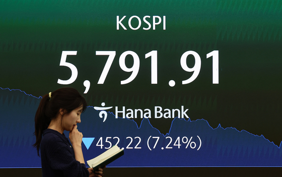 '검은 화요일' 코스피 7.24%↓…'중동 위기'에 1년 7개월만 최대 낙폭[시황종합]