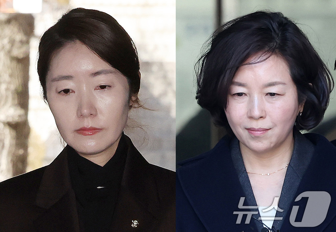 (서울=뉴스1) 박지혜 기자 = '1억 공천헌금' 의혹을 받는 강선우 무소속 의원과 김경 전 서울시의원이 3일 서울 서초구 중앙지법에서 열린 구속 전 피의자 심문에 출석했다.사진 …