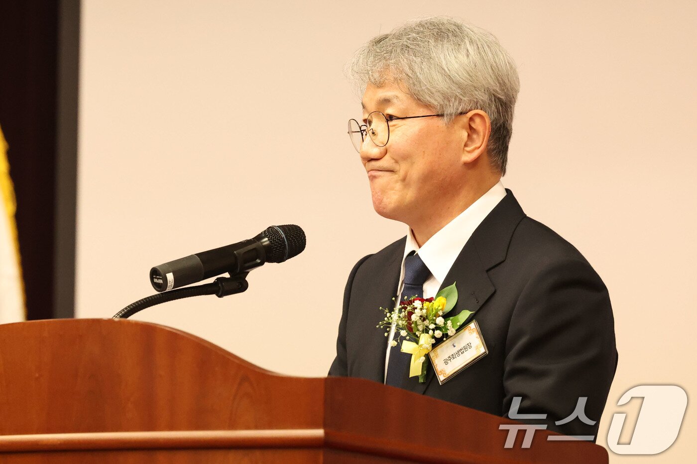 본문 이미지 - 김성주 초대 광주회생법원장이 3일 오후 광주 동구 고등법원에서 열린 개원식에서 인사하고 있다. 2026.3.3 ⓒ 뉴스1 이승현 기자