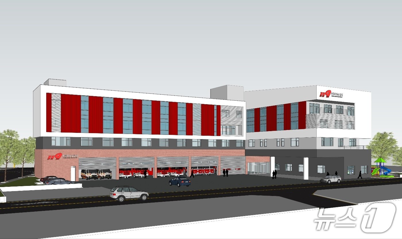 본문 이미지 - 2029년  12월 준공 예정인 포항북부소방서 신청사 조감도. (포항북부소방서제공, 재판매 및 DB금지) 2026.3.3/뉴스1