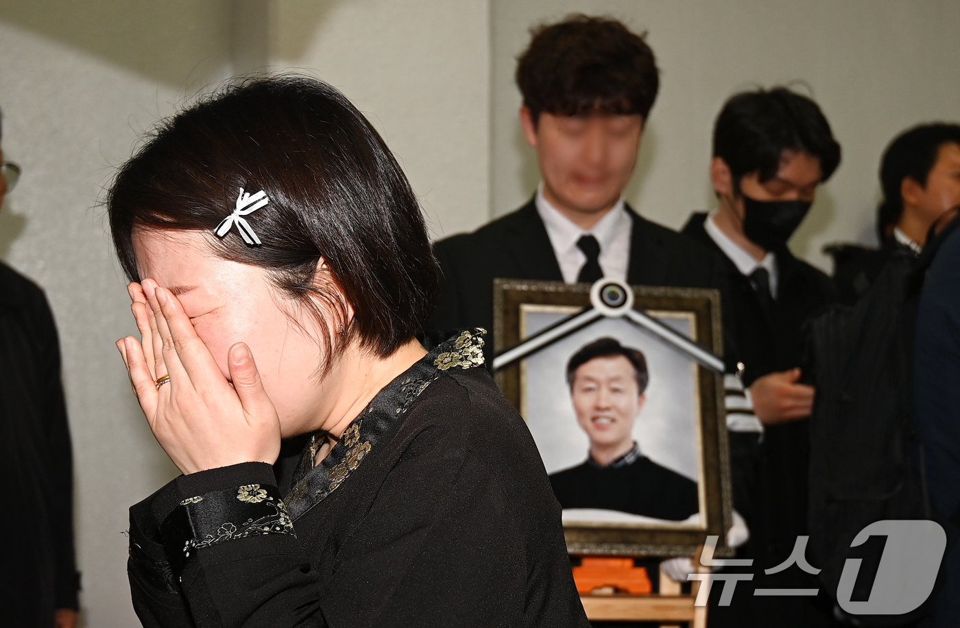 (대전=뉴스1) 김기태 기자 = 30일 대전 건양대병원 장례식장에서 안전공업 화재 희생자 오상열 씨의 발인이 엄수되고 있다. 2026.3.30/뉴스1