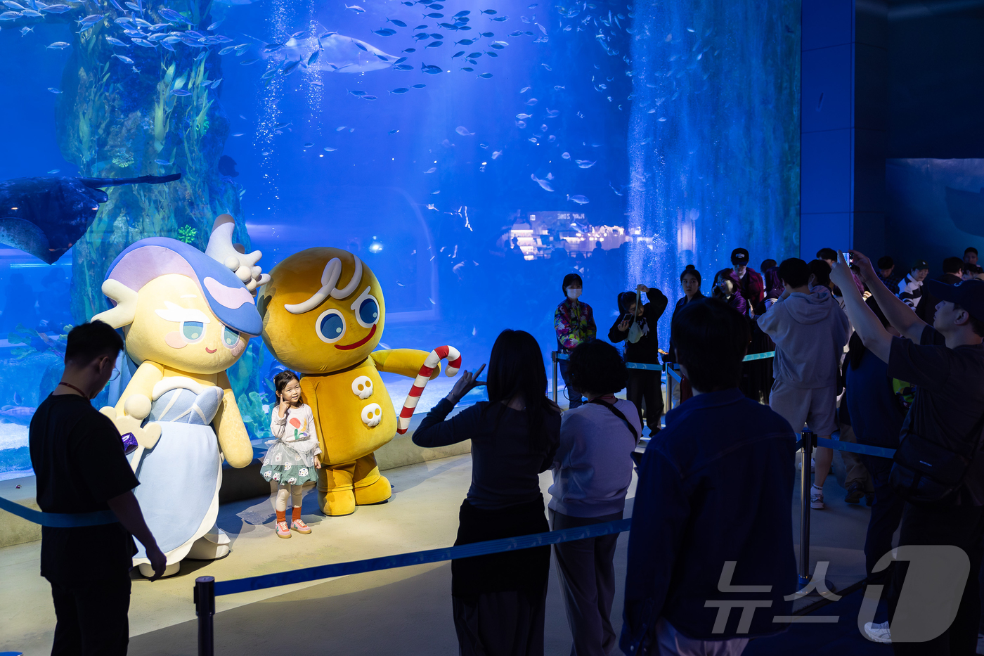 (서울=뉴스1) = 롯데월드 아쿠아리움이 데브시스터즈의 대표 IP '쿠키런'과의 대규모 콜라보레이션을 통해 봄 시즌 축제 '쿠키런 in 롯데월드 아쿠아리움: 바다모험전'을 오픈했다 …