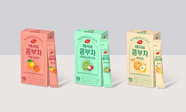 동서식품, '동서 애사비 콤부차' 신제품 3종 출시