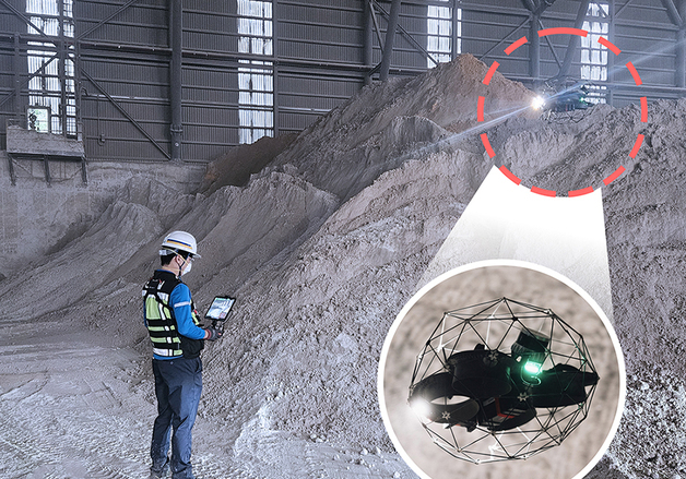 한일시멘트, 위험 작업에 AI 드론 투입…작업자 안전 확보