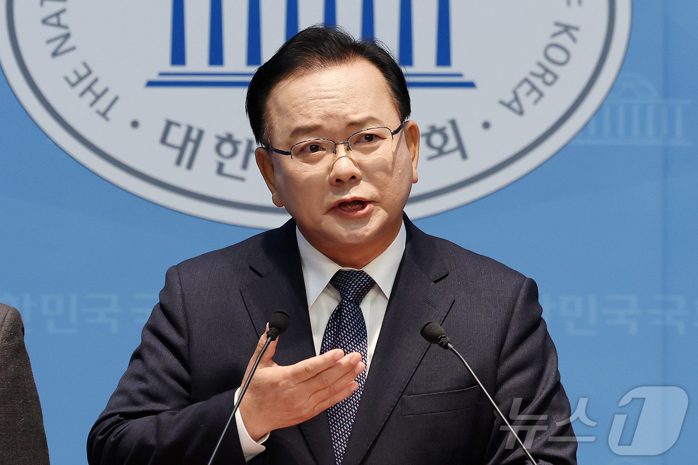 (서울=뉴스1) 박지혜 기자 = 김부겸 전 국무총리가 30일 서울 여의도 국회 소통관에서 대구시장 출마선언을 하고 있다. 2026.3.30/뉴스1