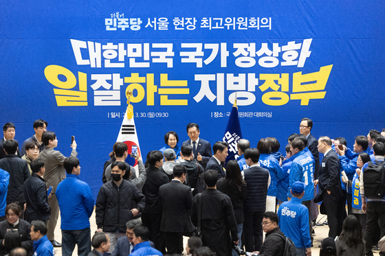 정청래 대표의 1대1 사진촬영