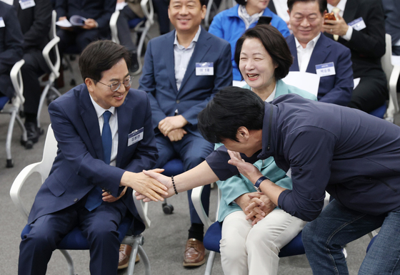 한자리 모인 민주당 경기지사 후보돌