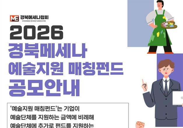 경북메세나협회, 예술단체 창작 활동에 최대 2000만원 지원