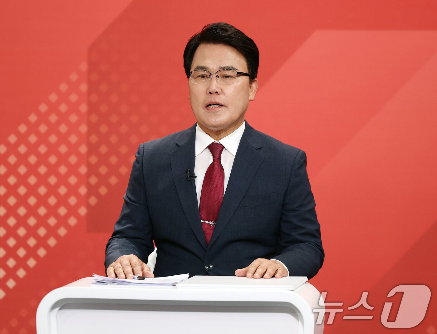 본문 이미지 - 지난달 30일 오후 대구 수성구 TBC에서 열린 '국민의힘 대구시장 경선 후보 1차 비전 토론회'에서 이재만 후보가 발언하고 있다. 2026.3.30 ⓒ 뉴스1 공정식 기자