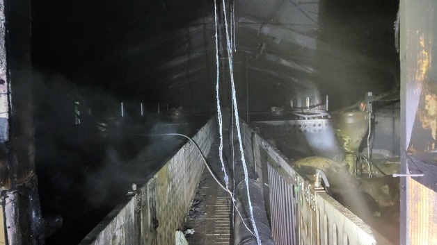 완주 소양면 돼지축사서 불…130마리 폐사