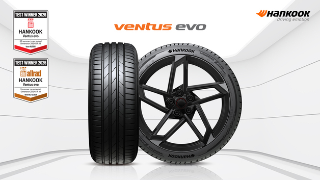 한국타이어 초고성능 '벤투스', 獨 전문지 테스트서 단독 1위