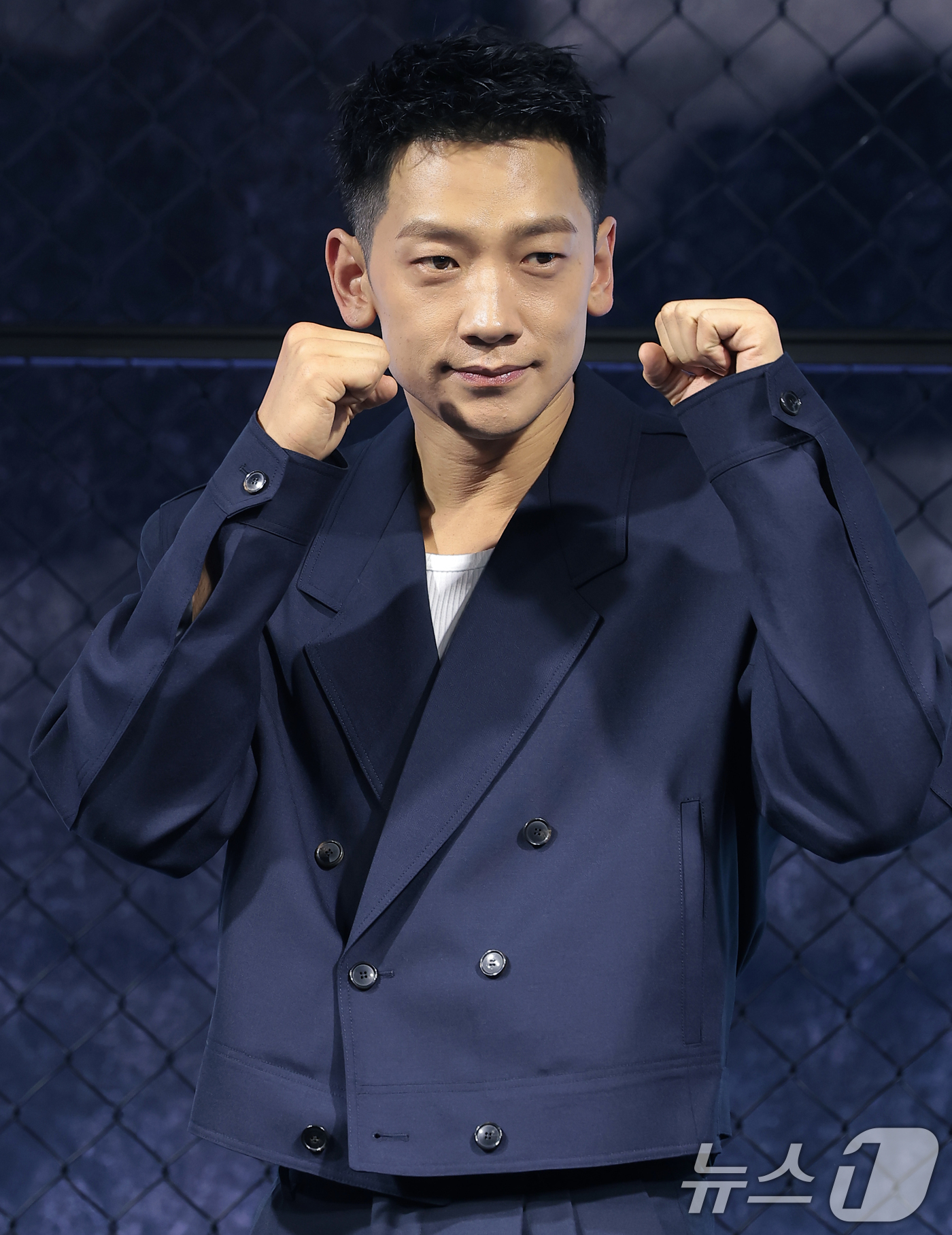 (서울=뉴스1) 권현진 기자 = 배우 징지훈(비)이 31일 오전 서울 중구 앰배서더 서울 풀만 호텔에서 열린 ‘사냥개들’ 시즌 2(극본 김주환/연출 김주환) 제작발표회에서 포즈를 …