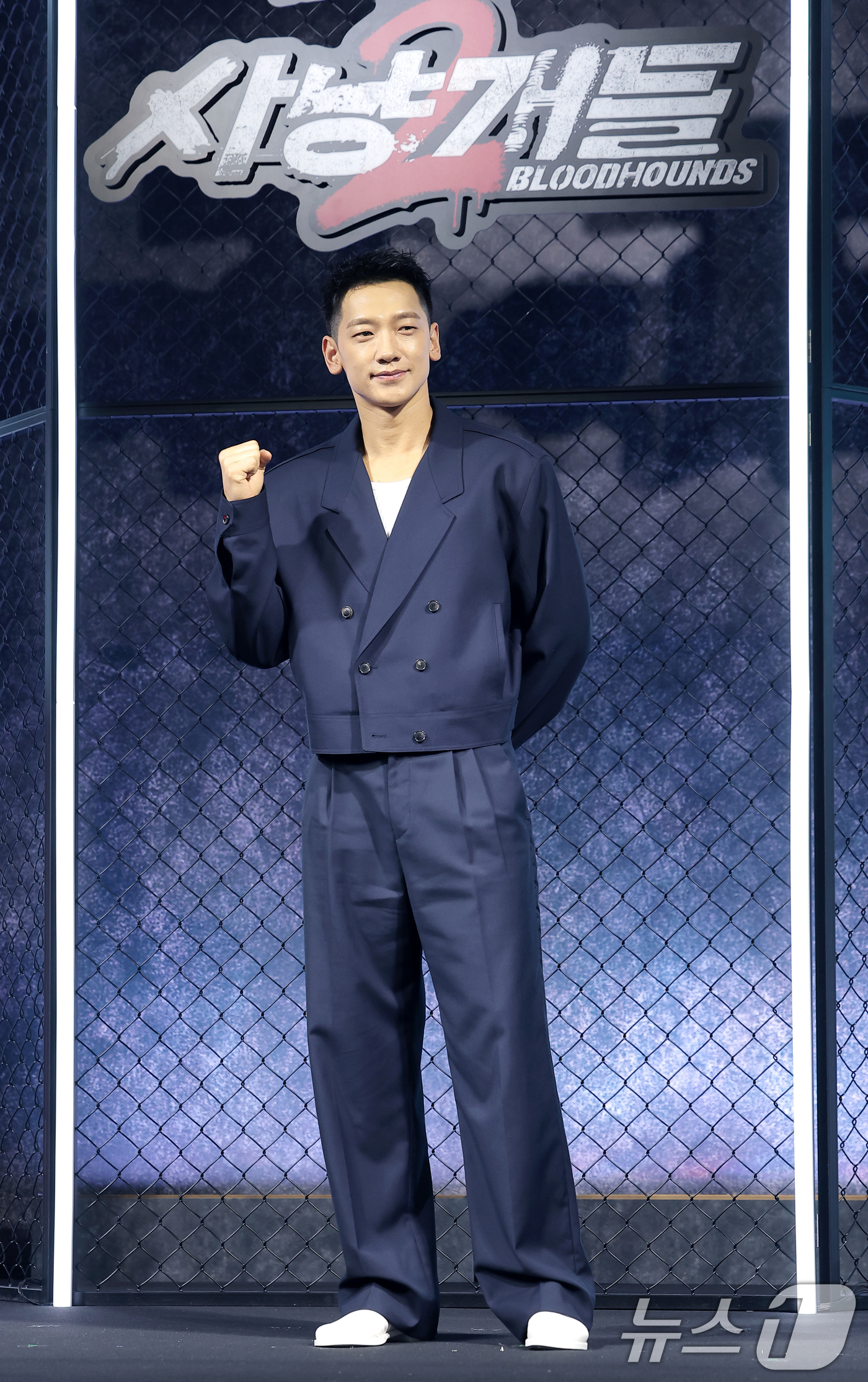 (서울=뉴스1) 권현진 기자 = 배우 정지훈(비)이 31일 오전 서울 중구 앰배서더 서울 풀만 호텔에서 열린 ‘사냥개들’ 시즌 2(극본 김주환/연출 김주환) 제작발표회에서 포즈를 …