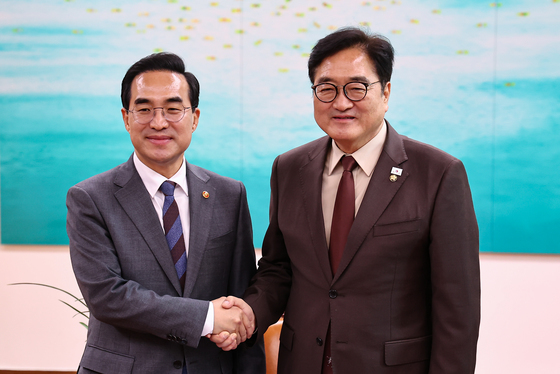 우원식 국회의장, 박홍근 기획예산처 장관 접견