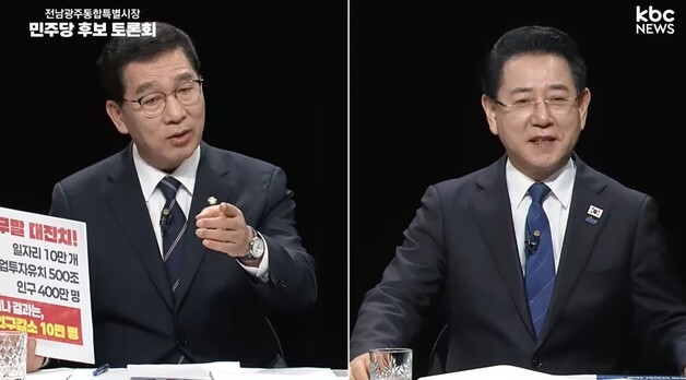 "재선 없으니" 빅텐트론 김영록에 신정훈 "용퇴하라"(종합)