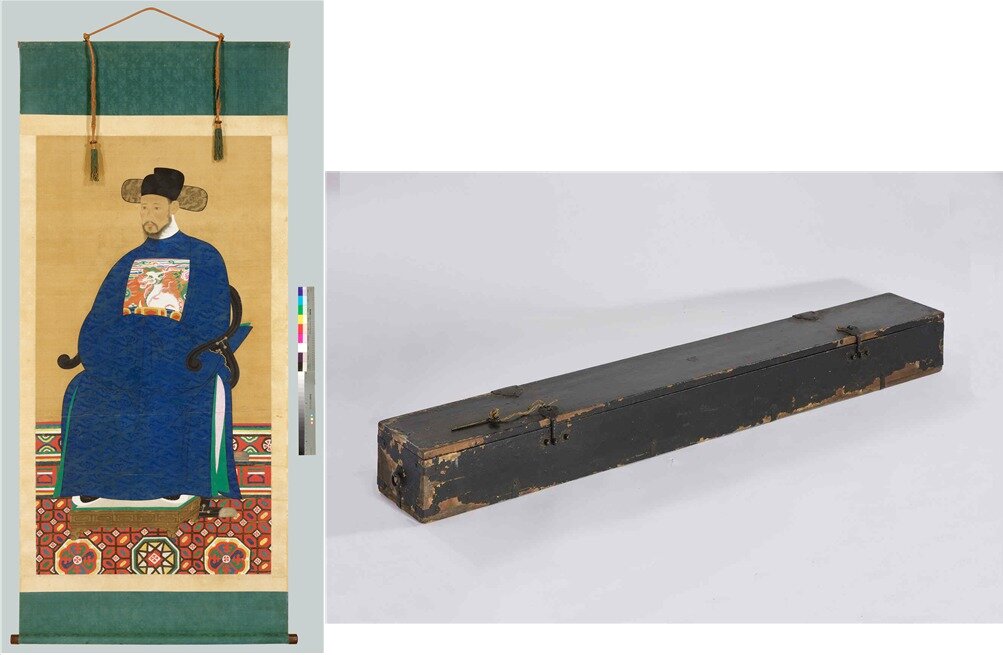 본문 이미지 - 유효걸 초상 및 궤(국가유산청 제공)