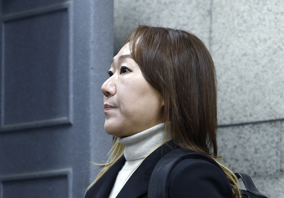 법원 도착한 강혜경 씨